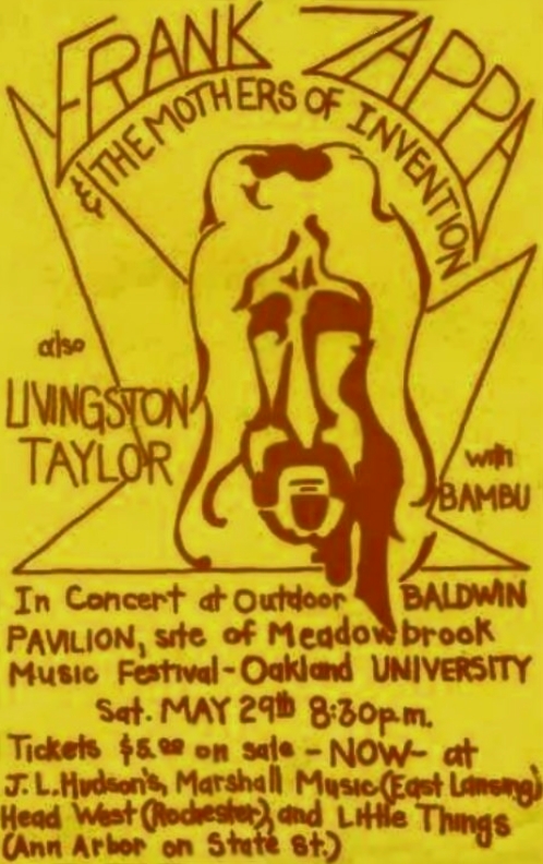 29/05/1971Baldwin Pavilion @ Oakland University, Rochester, MI